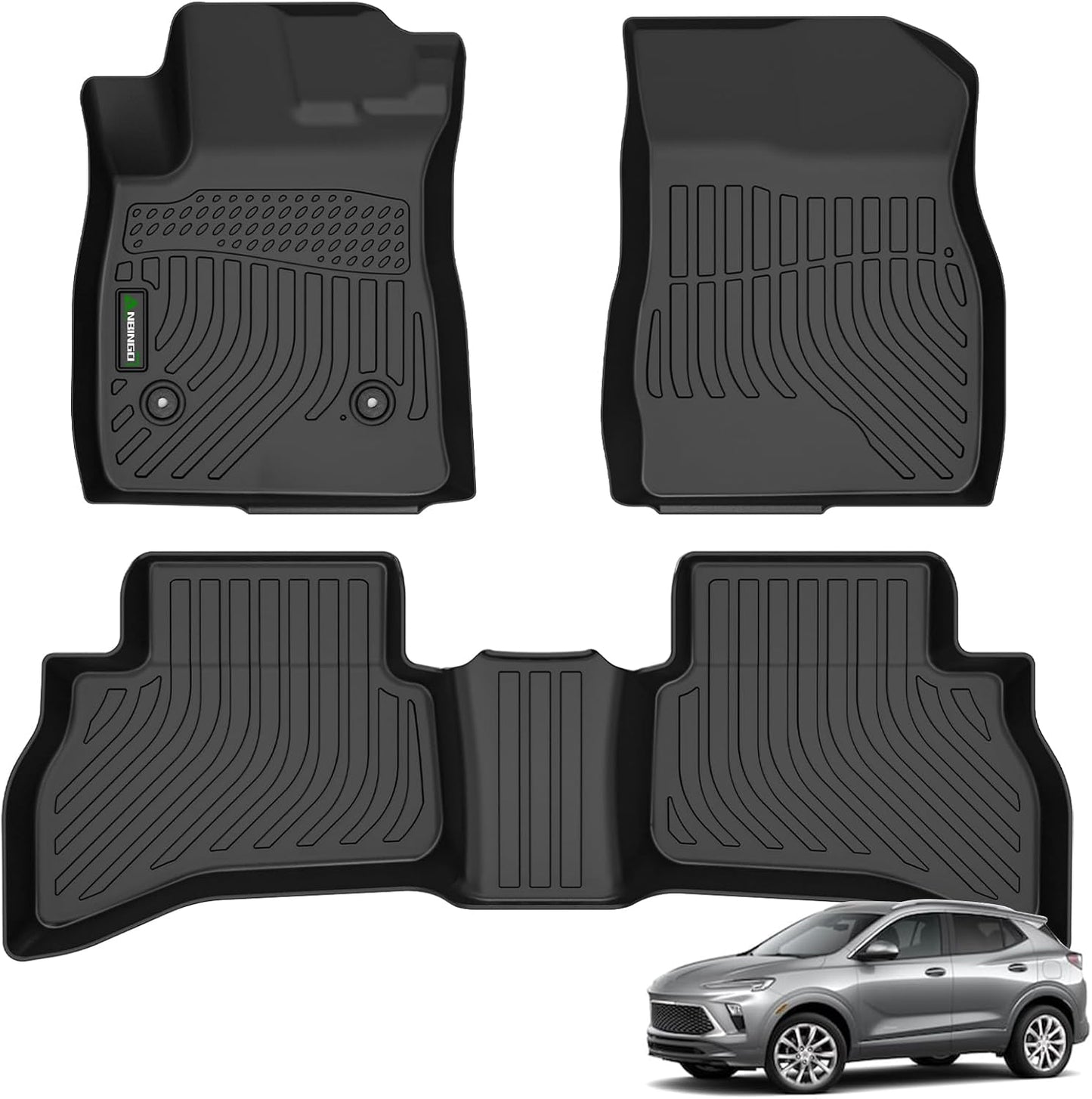 ANBINGO® Floor Mats Custom for Buick Encore GX AWD (Only), 2020-2026 Preferred | Select | Essence, 2024-2026 Sport Touring | Avenir, Automotive Front & Rear Row Floor Liners, Black