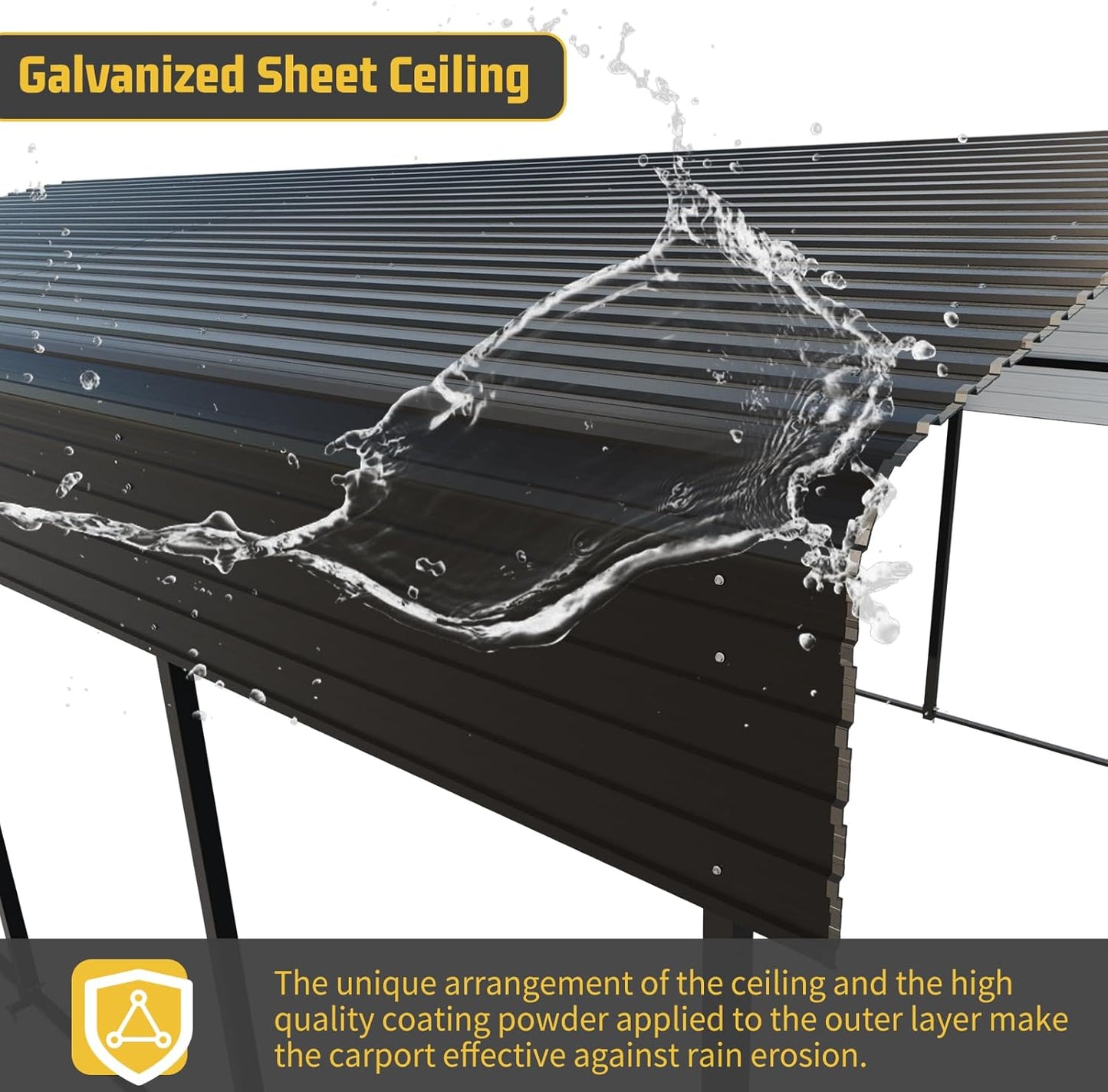 Metal Carport 13 * 20 FT with Enhanced Base Heavy Duty Garage with Galvanized Steel Roof Multi-Use Shelter Outdoor for Car, Pickup, Boat and Tractors