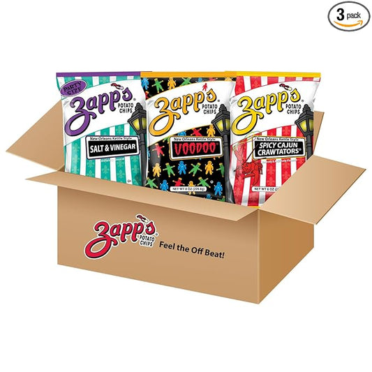 Zapp's Custom Kettle Potato Chip 3 Bag Bundle