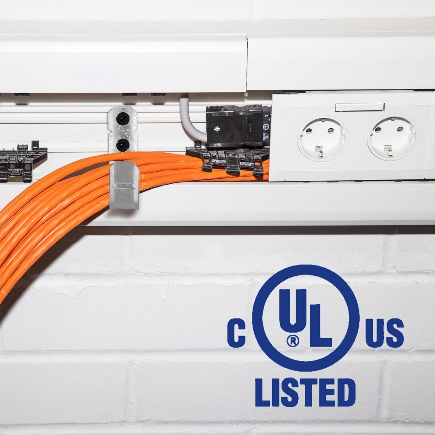 Gisafai Cable Support J Hook, Cable Hooks for Hanging, Heavy Duty Metal Hooks for Wire Management, G60 Galvanized Steel(3/4 Inch)