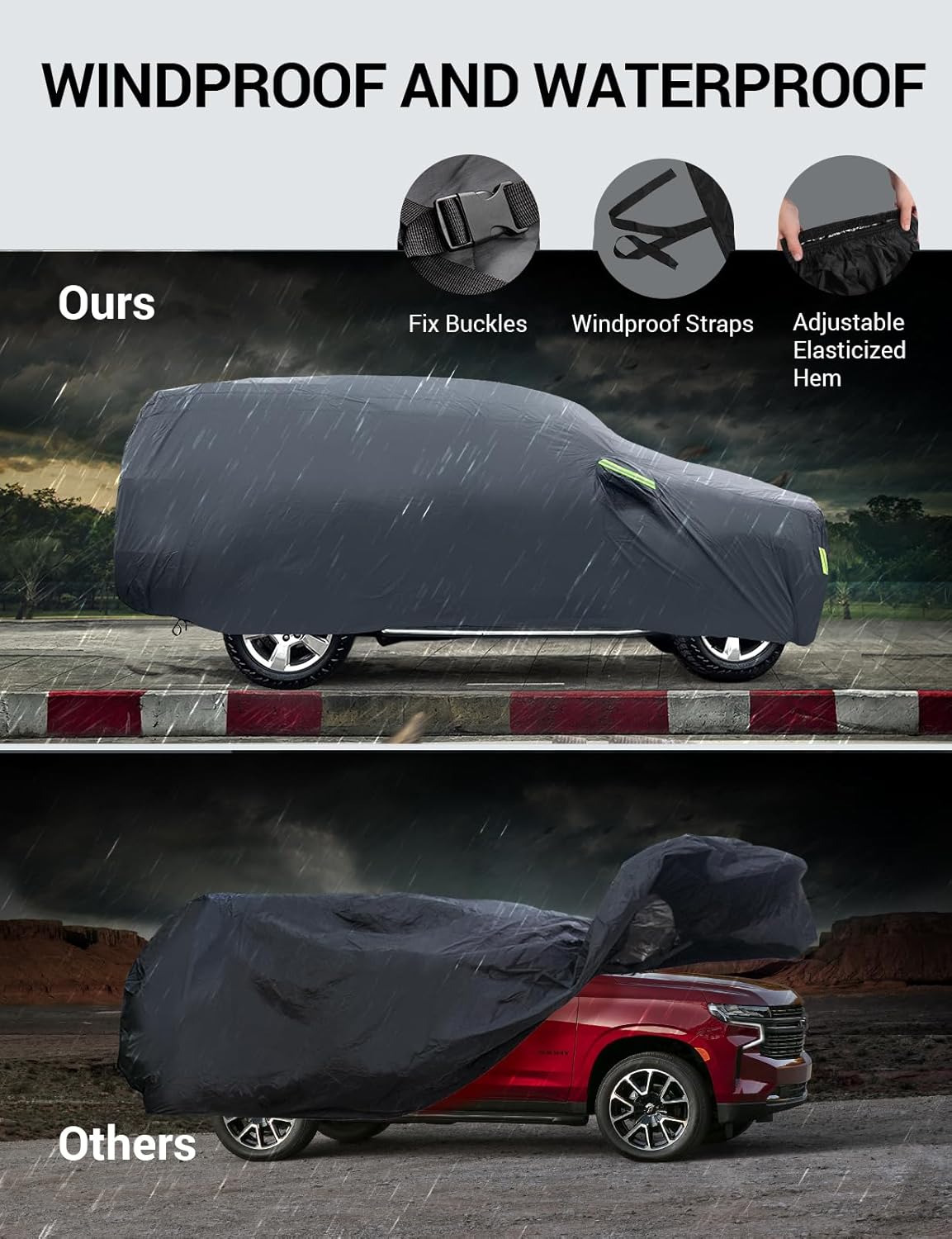Proadsy 2025 Upgrade Car Cover Custom Fit for Lincoln Nautilus 2024 2025, Waterproof All Weather for Automobiles, Full Exterior Cover Rain Snow Sun Protector Indoor Outdoor Car Cover
