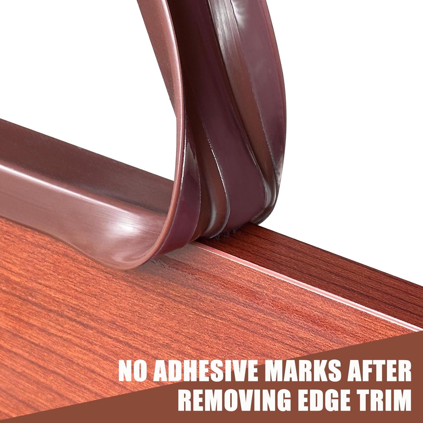 Rubber Edge Trim, Flexible Edge Banding, 3/8"(9.5mm) U Channel Edge Protector, Self Adhesive Edge Guards for Plywood, Glass, Flexi-Glass and Sheet Metal Parts, 20Ft, Brown Color