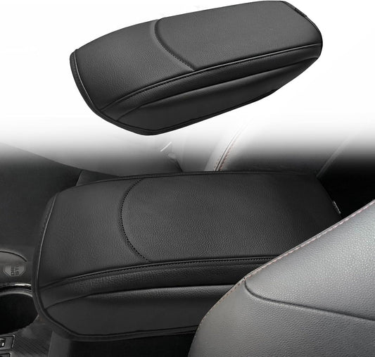 Muslogy Center Console Armrest Cover Compatible with Toyota 4Runner 2010-2024 Comfort Armrest Pad Arm Rest Cushion Vegan Leather Protector Regular Thick