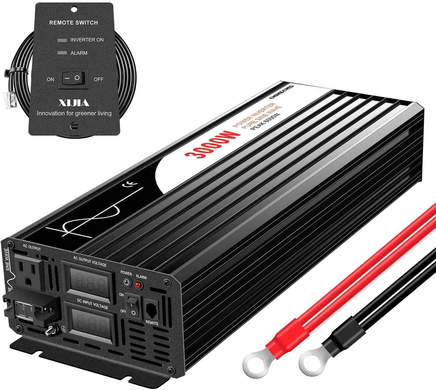 Xijia 3000W (Peak Power 6000W) Pure Sine Wave Inverter DC 36V to AC 120V 60HZ Solar Converter for Home Use car (DC36V (Range 30V-45V) 3000W)