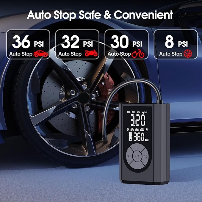 Tire Inflator Portable Air Compressor Air Pump For Car Tires Bicycle Motorcycle Ball
