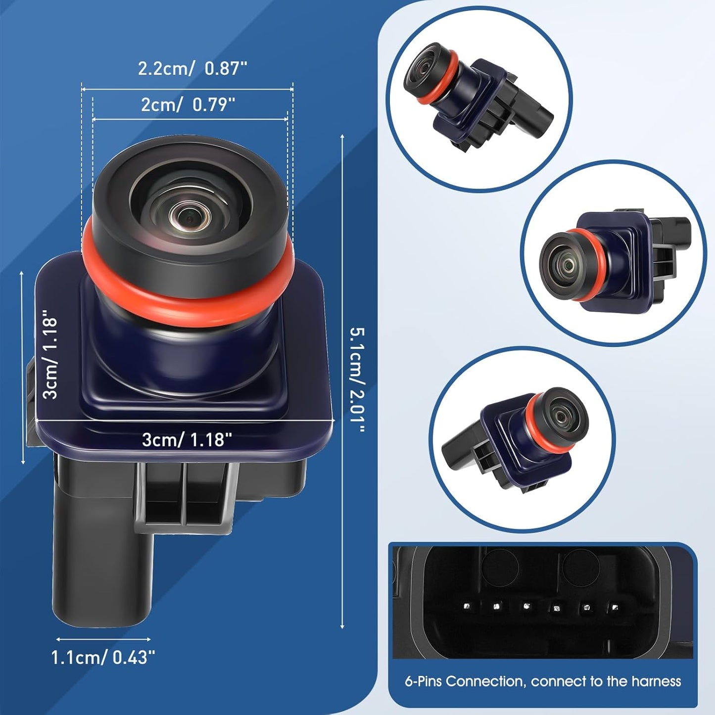 Rear View Backup Camera Fit for Lincoln MKX 2011-2013, Reversing Parking Assist Camera OE Replace BA1Z-19G490-B BA1T-19G490-A BA1T-19G490-AD BA1T-19G490-AF