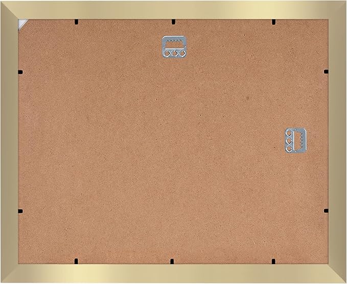 Americanflat 11x14 Gold Diploma Frame - Displays 8.5x11 Diplomas with Mat or 11x14 Inch Without Mat - Shatter-Resistant Glass. Hanging Hardware Included! (2 Pack)