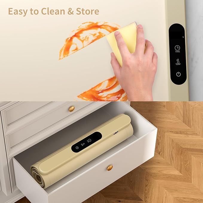 Food Warming Mat,Upgrade Graphene Fast Full-Surface Heating Mat, Electric Warming Tray with 6 Temperature and 6HoursTimer, Portable Rollable Food Warmer Perfect For Parties Buffet and Home Dinners