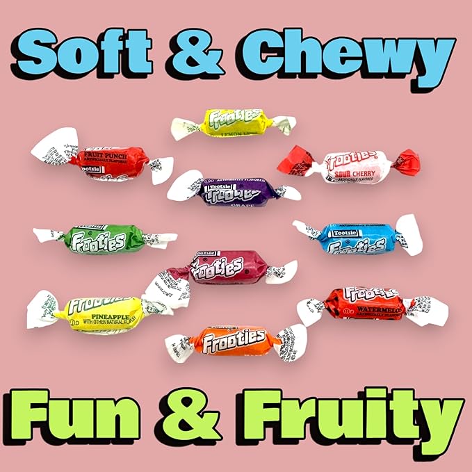 Totsie Fruities Assorted Fruity Flavored Chewy Candy-1.5 lbs of 10 Mixed Flavors Individually Wrapped, Fruit Chews, Gluten and Peanut Free, Ultimate Variety(24 oz)