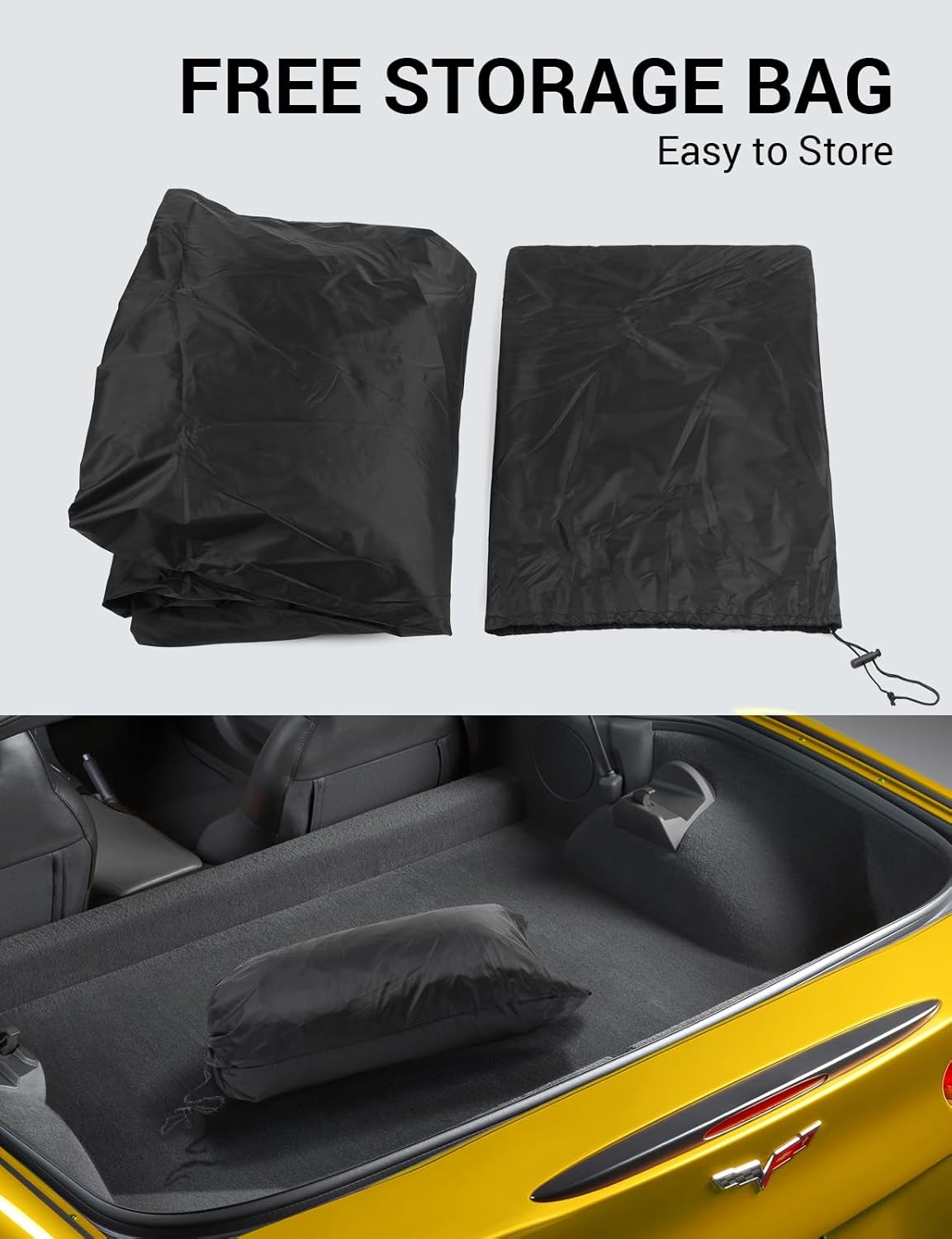 Proadsy 2025 Upgrade Car Cover Compatible with C7 Corvette 2014-2019 Windproof All Weather Waterproof Sun Rain UV Dust Snow Protection Outdoor Covers
