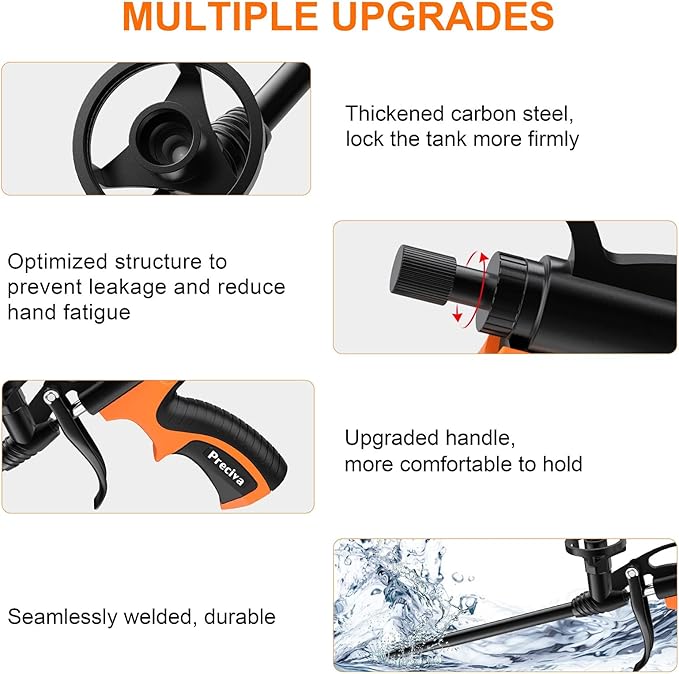 Preciva 2 PCS Spray Foam Gun, Upgrade Pu Expanding Foaming Gun Professional Caulking Gun Insulation Suitable for Caulking, Filling, Sealing