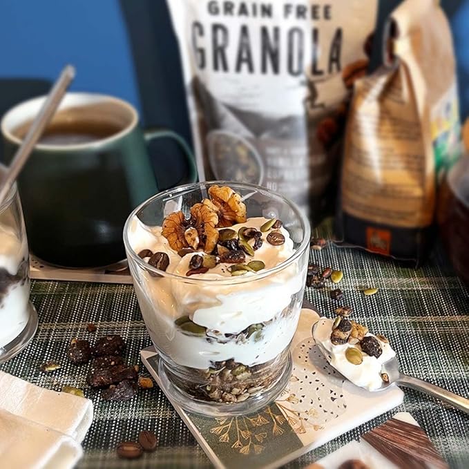 Wildway Keto Granola | Vanilla Bean Espresso | Grain-Free, Certified Gluten-Free Cereal | Vegan, Low Carb | No Sugar Added | Paleo-Friendly | Non-GMO Fruit & Nut Clusters | Nutrient-Rich | 8oz, 6 Pack