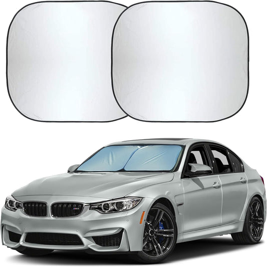 Car Windshield Sun Shade Foldable | Front Windshield Shade for Sun, Heat and UV Rays | Sunshade for Car Front Window and Interior Sun Protection | Medium (28 x 31 inches)