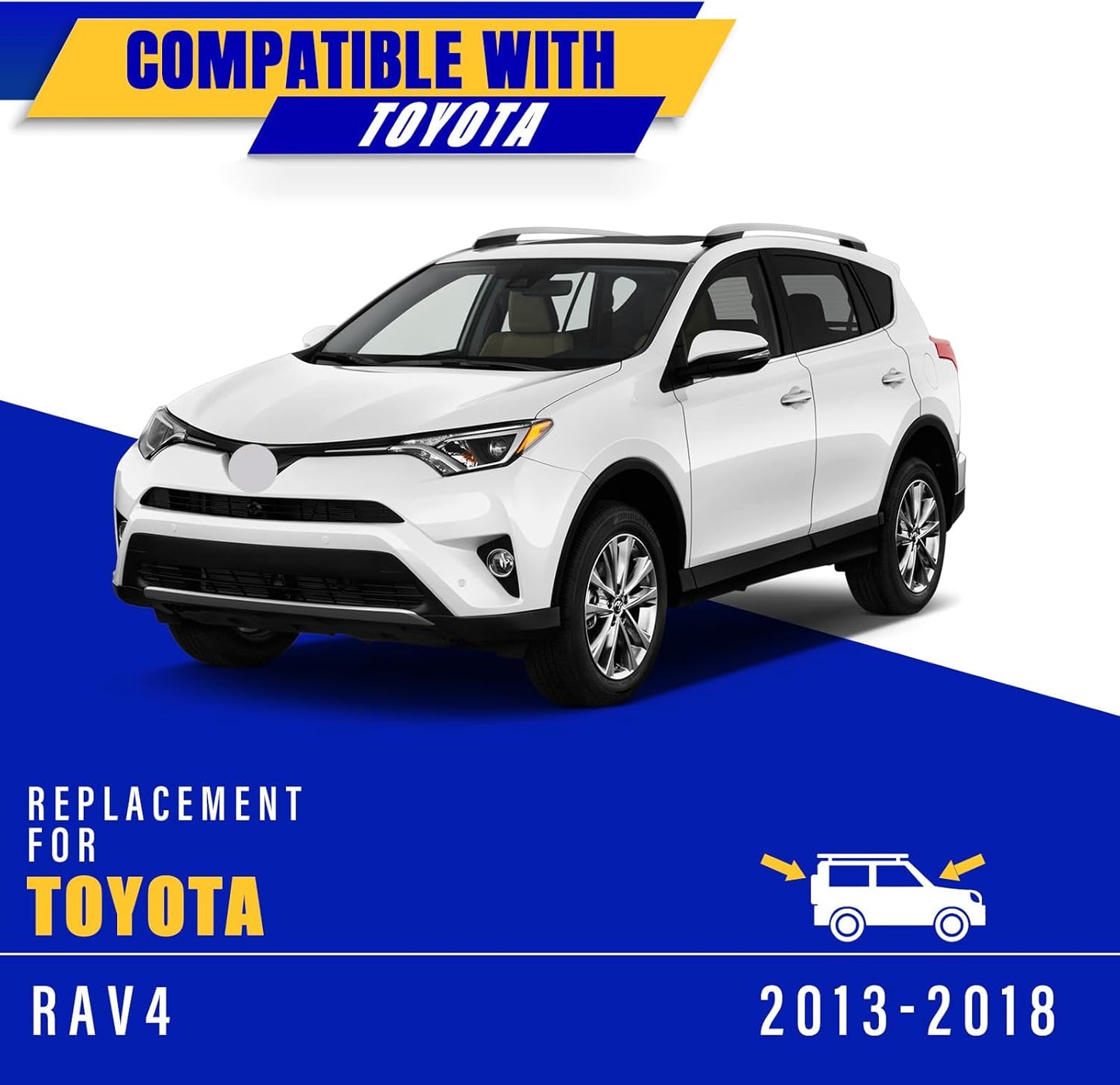 3 wipers Replacement for 2013-2018 Toyota RAV4, Windshield Wiper Blades Original Equipment Replacement - 26"/16"/10" (Set of 3) U/J HOOK