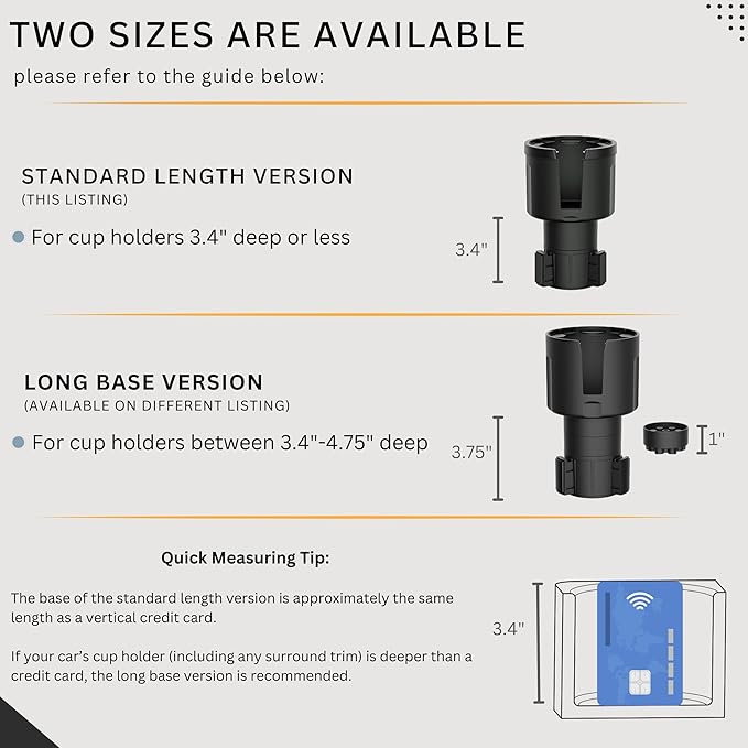 [Patented & Upgraded] Car Cup Holder Expander - Adapter Holds: Hydro-Flask, Yeti, Nalgene, Owala, Large (32 40 oz) Water Bottles - Adjustable Expandable Insert Extender ??Universal