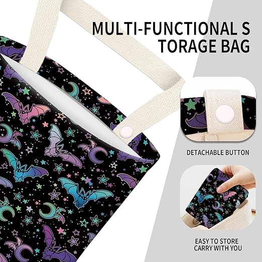 Car Garbage Can, Seat Back Hanging Cute Car Trash Can Bag, Car Organizer and Storage Bag for Travelling, Outdoor Cute Colorful Bats