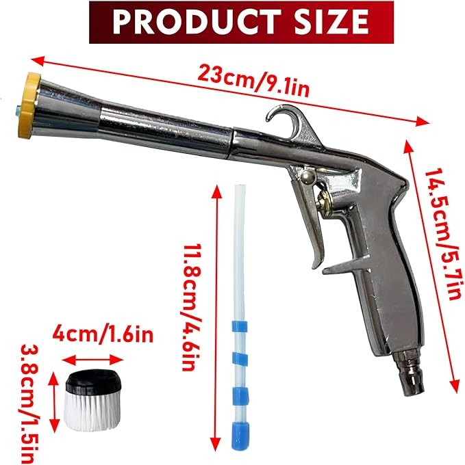 High Volume Air Blow Gun with Adjustable Brass Air Nozzle, Industrial-Grade Air Blower Gun, Essential Pneumatic Air Compressor Tool for Effective Cleaning and Dust Removal