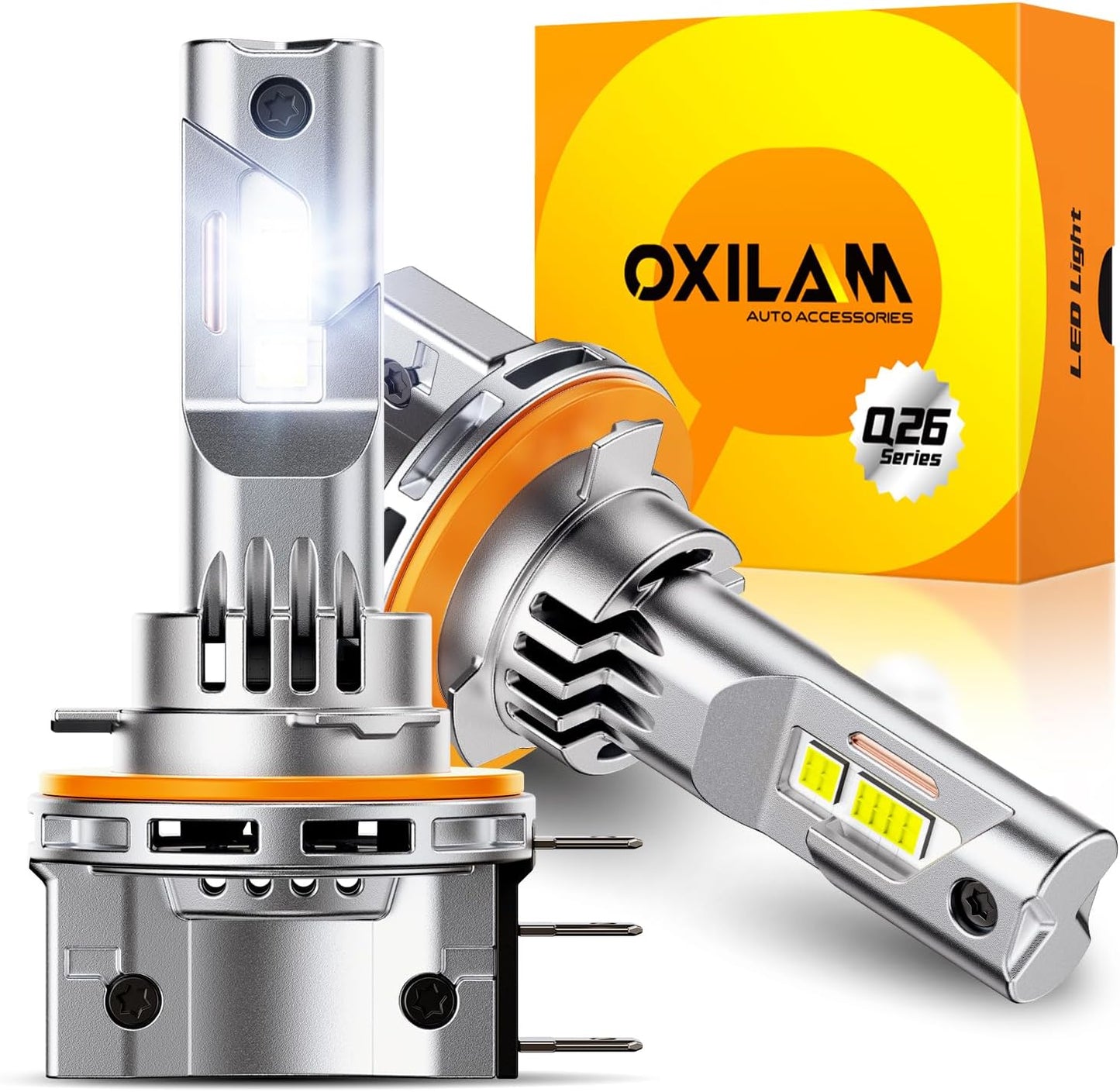 OXILAM H15 Daytime Running Light Bulb, 6500K Cool White 400% Brightness Halogen Replacement Bulbs, Plug and Play H15 Fog Light Bulbs, Pack of 2