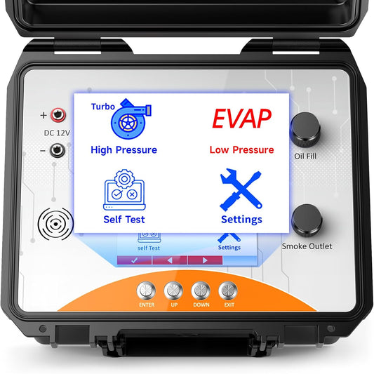 ANCEL L8000 Automotive Smoke Machine | Dual Mode Diagnostic Leak Tester for EVAP & Turbo Systems | Built-in Air Pump & Color LCD | Adjustable Pressure & Run Time | Compatible with Multiple Vehicles
