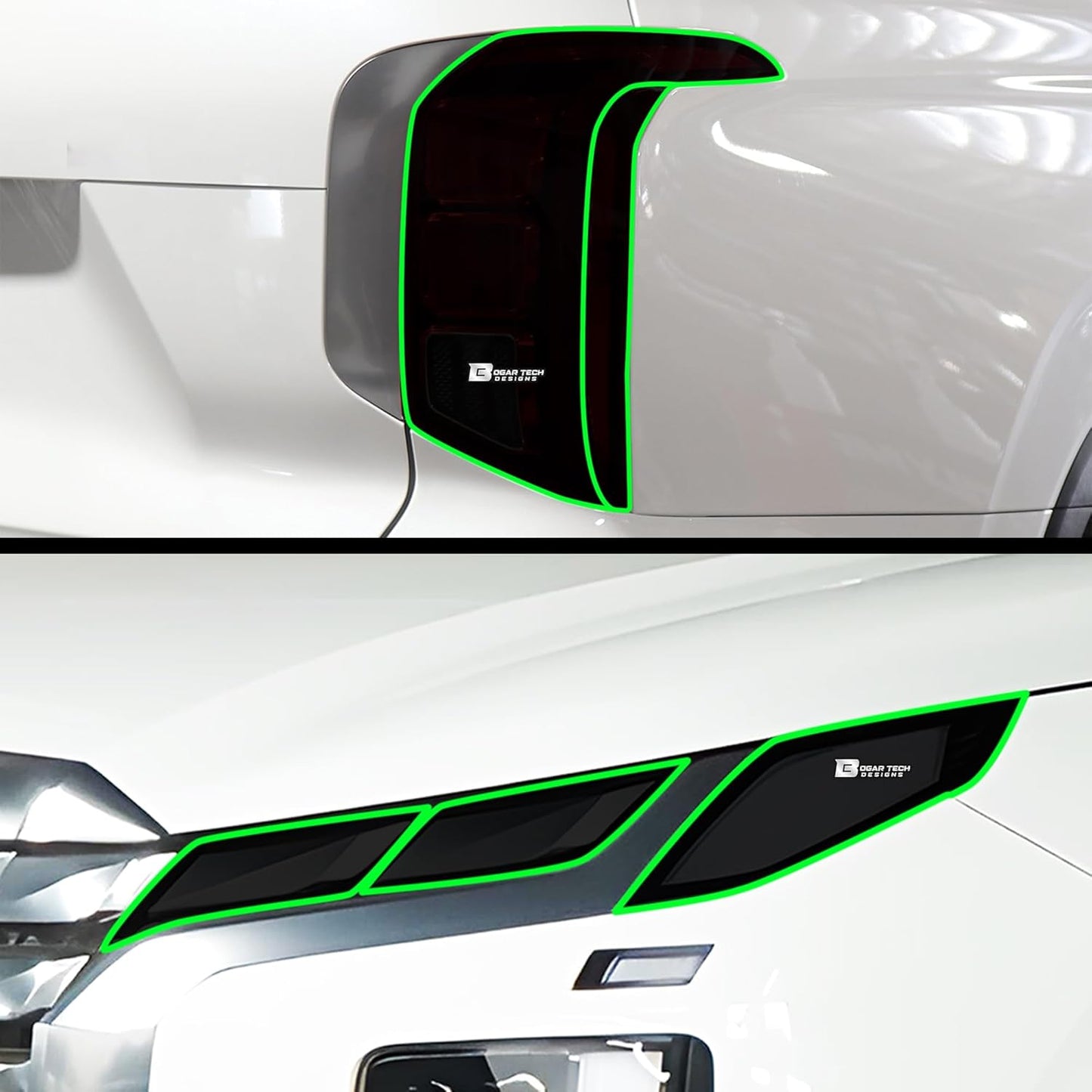 BOGAR TECH DESIGNS Full Headlight Taillight Tint Kit Compatible with Hyundai Palisade 2023-2025, Dark Smoke