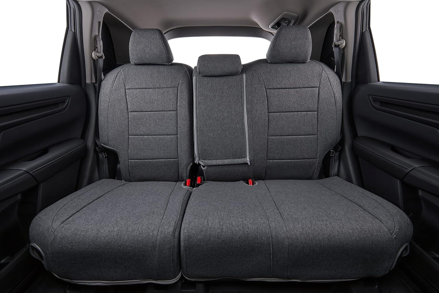 coverdream CRV Seat Covers Custom Fit for 2017-2021 2022 Honda CRV LX,EX,SE,EX-L,Touring,Hybrid,Fully Covered,Airbag Compatible UV Resistant Polyester Car Seat Protector(Full Set,Gray)