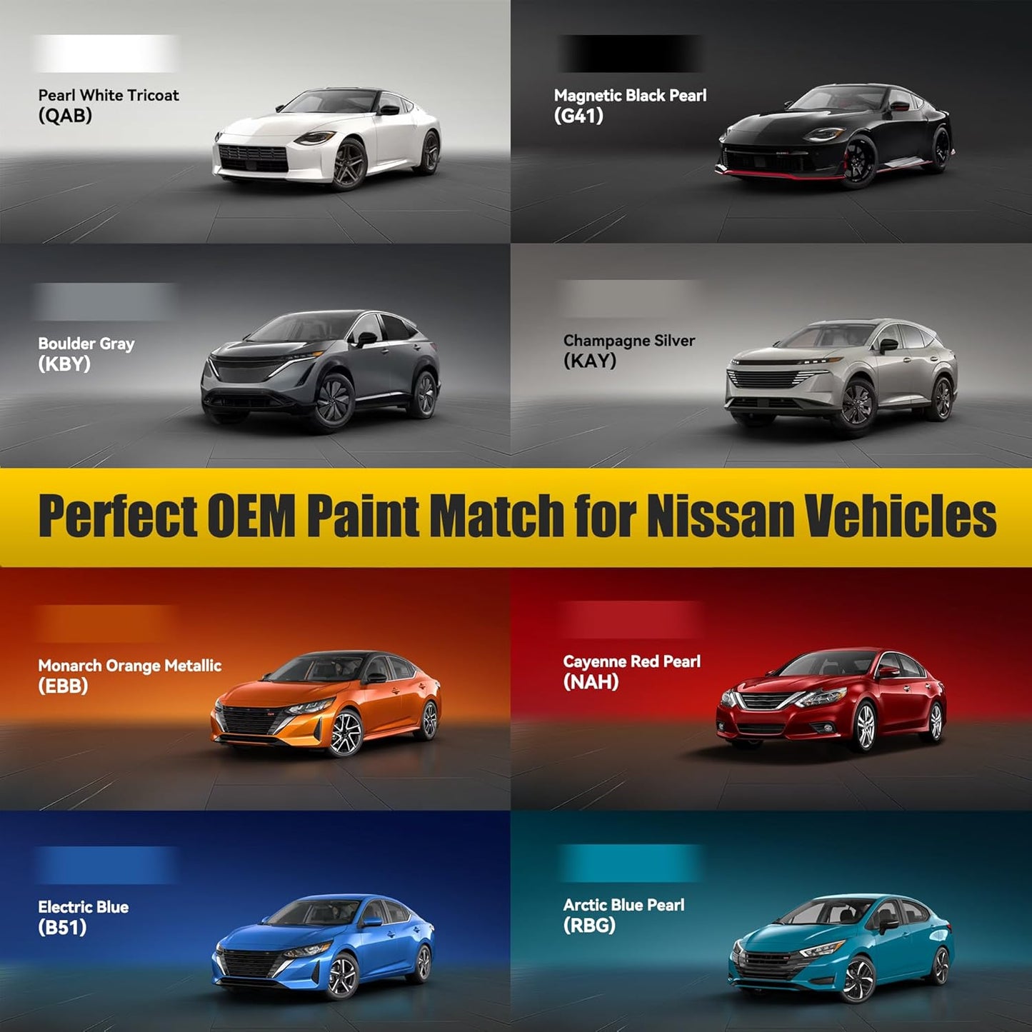 Pearl White Tricoat(QAB) Touch Up Paint Compatible with Nissan, Exact Match Car Paint Pen Automotive Scratch Repair Remover Kit Quick & Easy Solution for Vehile Chips and Nicks