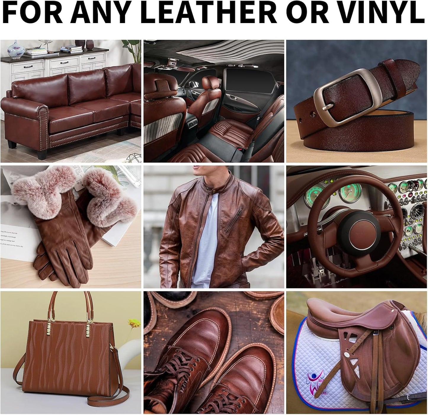 8.5oz Leather Recoloring Balm with 100ml Mink Oil,Medium Brown Leather Repair kit for Furniture and Car Interior,Leather Couch Scratch Repair,Leather Dye Paint,Mink Oil for Leather