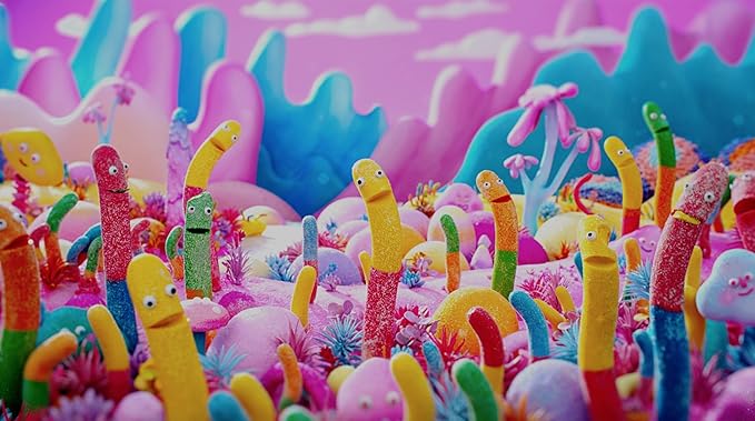 Trolli Sour Brite Crawlers Minis, Sour Gummy Worms, 3.5 Ounce Theater Candy Boxes (Pack of 24)