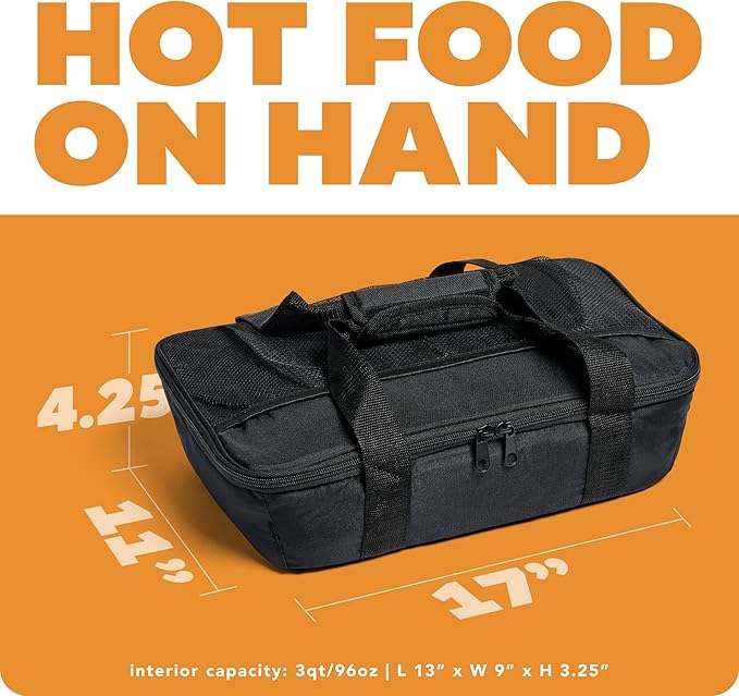 HOTLOGIC Max Large Portable Electric Food Heater - Innovative Food Warmer and Heated Lunch Box for Adults Car/Home - Easily Cook, Reheat, and Keep Your Food Warm - BLACK - 120V