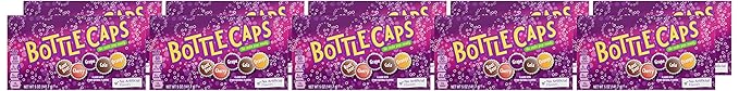 Wonka Bottle Caps, Fizzy Hard Candy, 5 Ounce Theater Candy Boxes (Pack of 10)