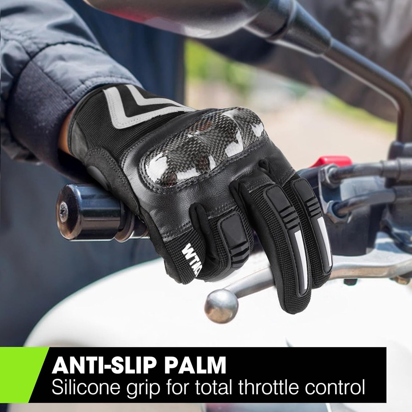 WTACTFUL Lightweight Motorcycle Gloves for Men, Touchscreen Summer Breathable Gloves for Motocross Casual Riding