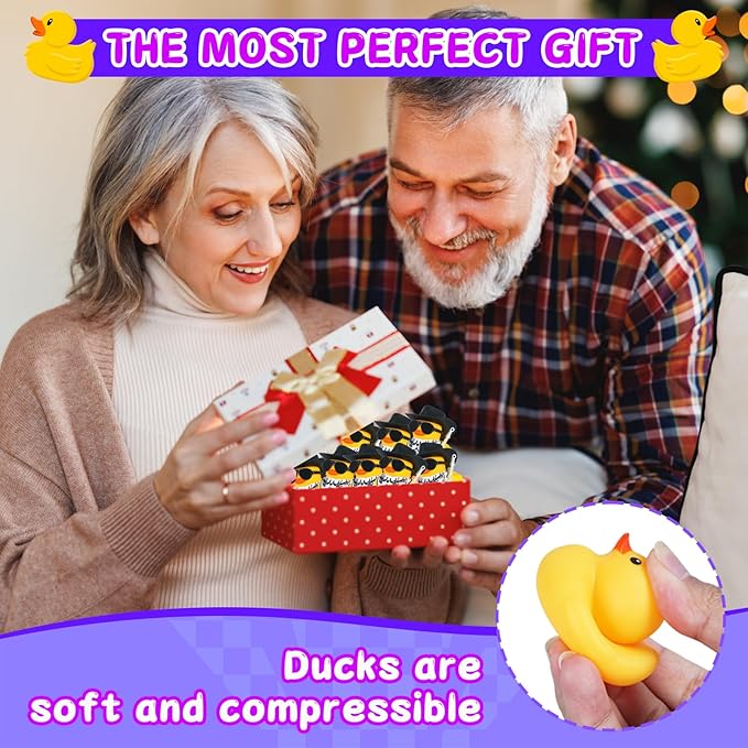 Funny Guitar Rubber Duck with Cowboy Hat & Accessories - Rubber Duck Car Ornaments & Home Decor - Multi-Use Dashboard Duck Gift for Adults, Car Lovers