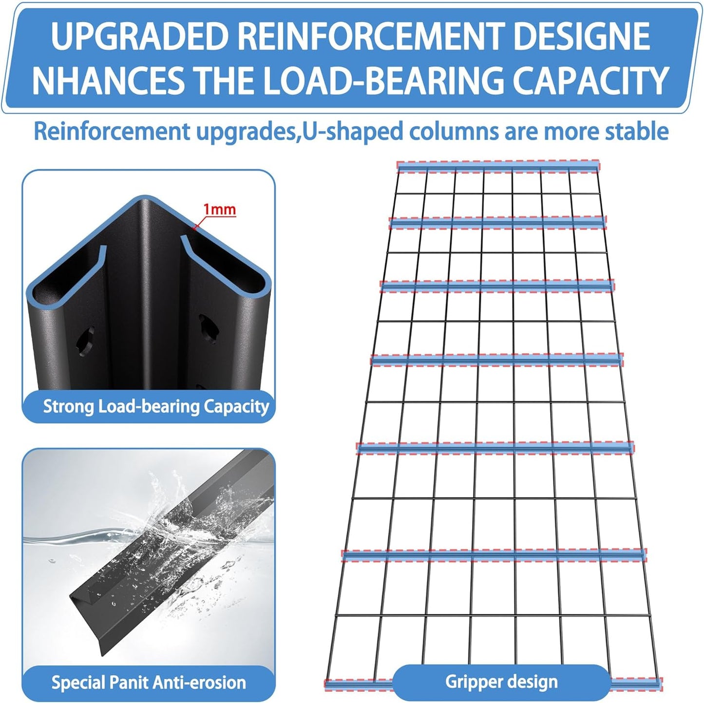 5-Tier Heavy Duty Garage Shelving Unit with Wire Shelves,3000 LBS Capacity Metal Storage Rack 76"H x 60"W x 24"D,Adjustable Boltless Steel Shelves for Garage,Basement,Pantry,Warehouse.4 Pack