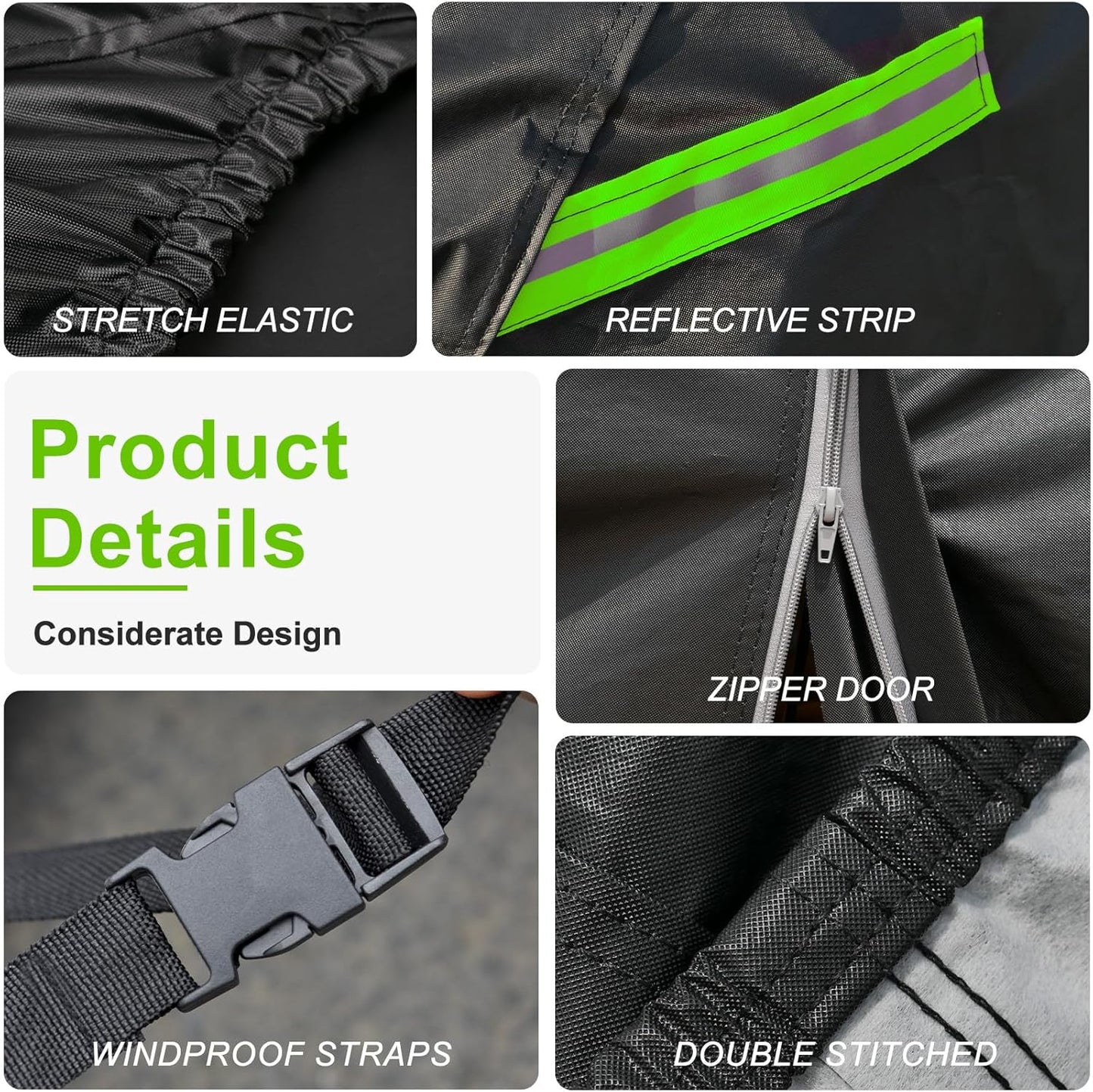 KouKou Car Cover Waterproof All Weather, 7 Layers Outdoor Car Covers for Automobiles with Zipper, Universal Fit Sedan Honda Civic,Toyota Corolla, Hyundai Elantra, Kia Forte, ect.(Length 177-185 inch)