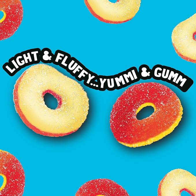 Trolli Peachie O's Sour Gummy Rings Candy, 5 Pound Bulk Bag (Pack of 2)