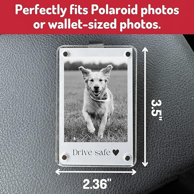 NAZENTI Personalized Song Car Visor Clip, Custom Photo for Him, Romantic Couples Keepsake, Car Photo Print Gift for Husband Boyfriend