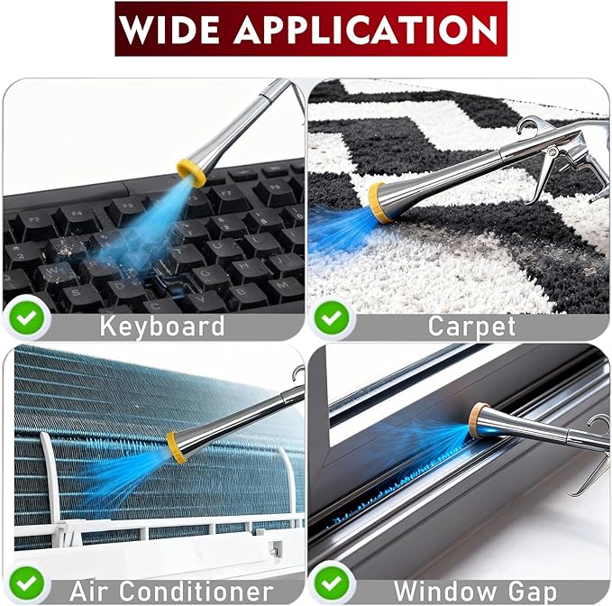 High Volume Air Blow Gun with Adjustable Brass Air Nozzle, Industrial-Grade Air Blower Gun, Essential Pneumatic Air Compressor Tool for Effective Cleaning and Dust Removal