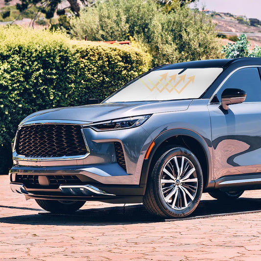 Windshield Sunshades for Infiniti QX60 2014-2023 2024 2025 2026 Infiniti QX80 2014-2025 Accessories Cover Front Window Shields 240T Silver Coating Protector Blocks UV Rays Keep Car Clooer