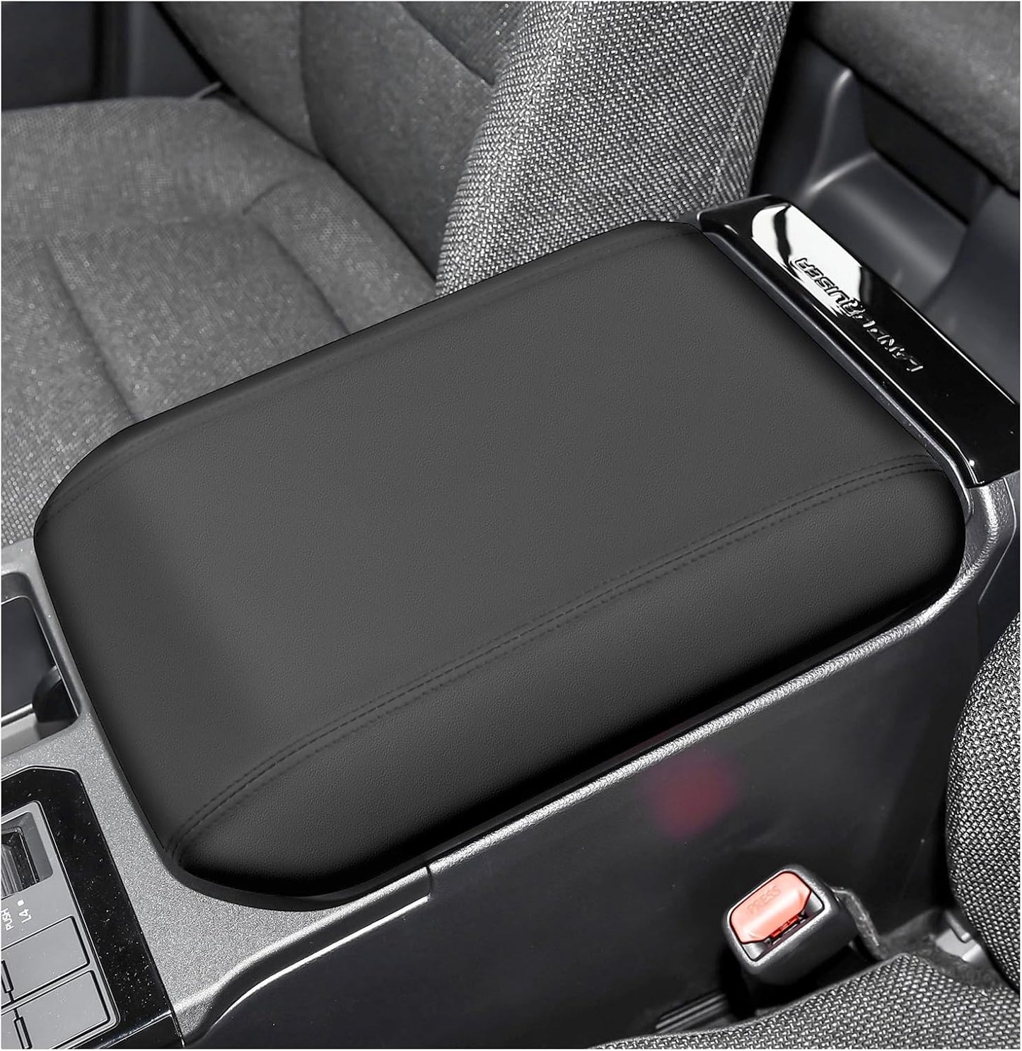 SXCY for 2024 2025 Land Cruiser Armrest Cover for Toyota Land Cruiser 2025 Accessories 2024 2025 Land Cruiser Center Console Cover 2025 Land Cruiser Middle Console Cover (Black Leatherette ABS)