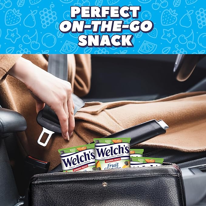 Welch's Fruit Snacks, Mixed Fruit & Summer Fruits Variety Pack, Great for School Lunches, Bulk Pack, Individual Single Serve Bags, 0.8 oz (Pack of 60)