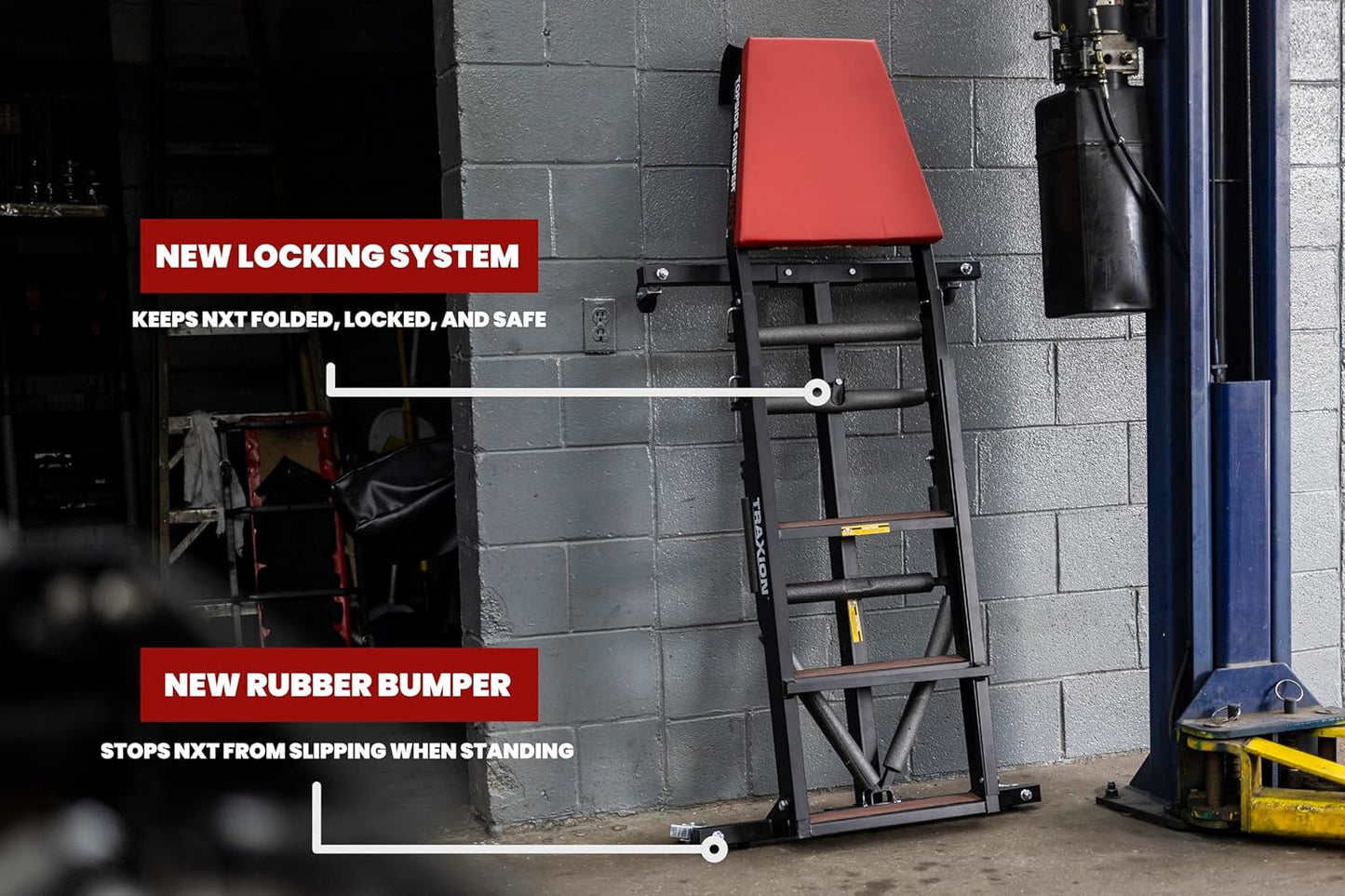 Traxion 3-200 NXT Foldable Topside Automotive Engine Creeper, Black