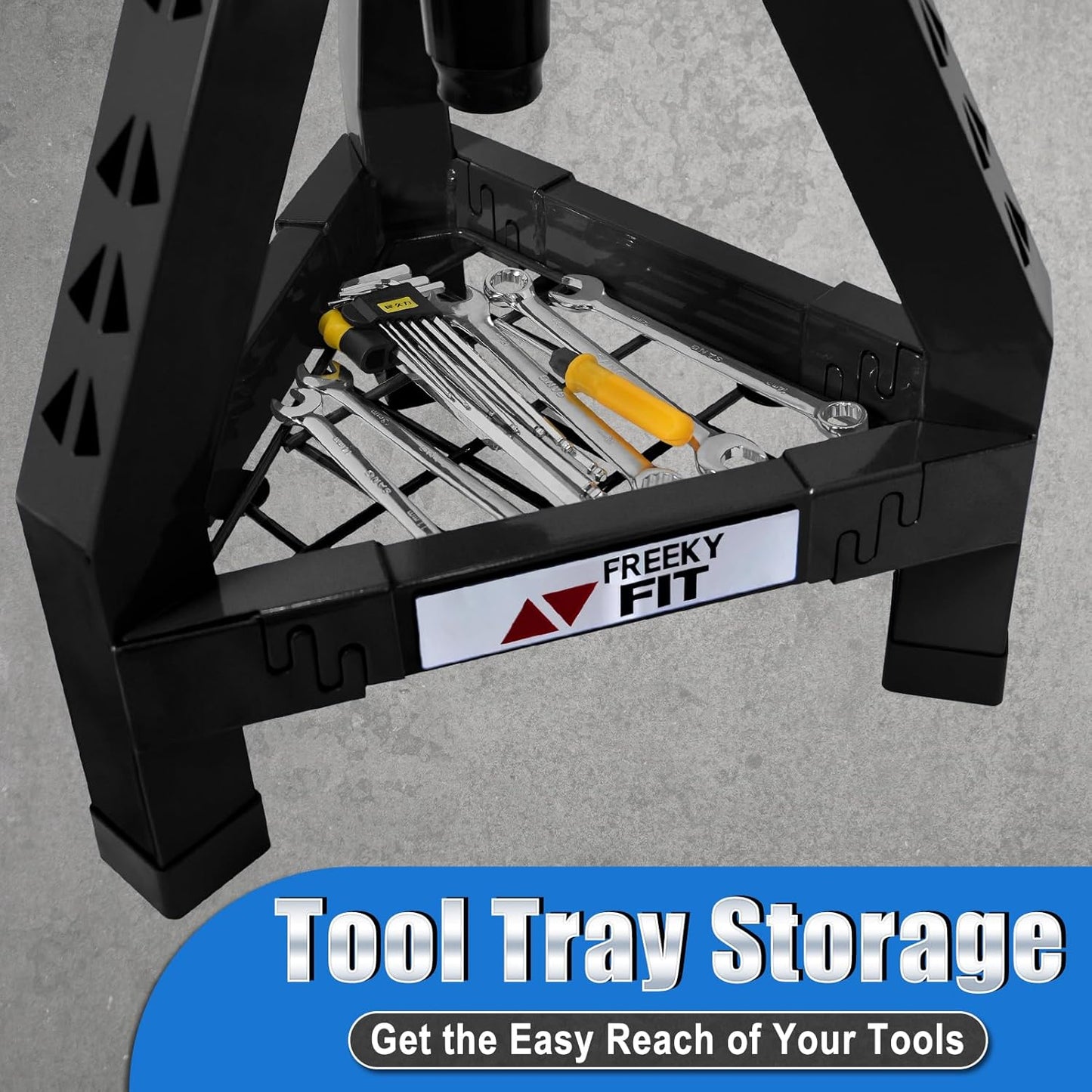 Adjustable Shop Stool,Garage Mechanic Stool Chair,Work Seat for Workshop, Adjustable Height, 360° Swivel Padded Square Seat,Tool Storage, 350 LBS Capacity, Heavy Duty, Black