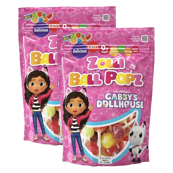 Zollipops Ball Popz Lollipops - Clean Teeth, Natural Fruit Flavor - 10.4 Ounce for a Delicious and Dental-Friendly Snacking Experience