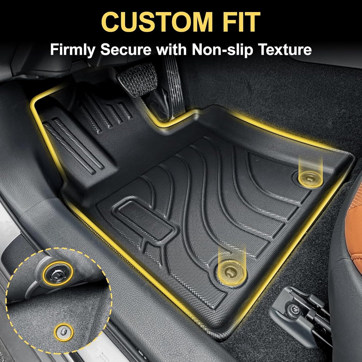 Full Set Floor Mats Custom Fit for 2025 Toyota Camry 2025(Include Hybrid) All Weather Floor Mats 2025,Front and Rear Row Mats Liners Trunk Bed mat,Toyota Camry Accessories 2025(4 PCS)