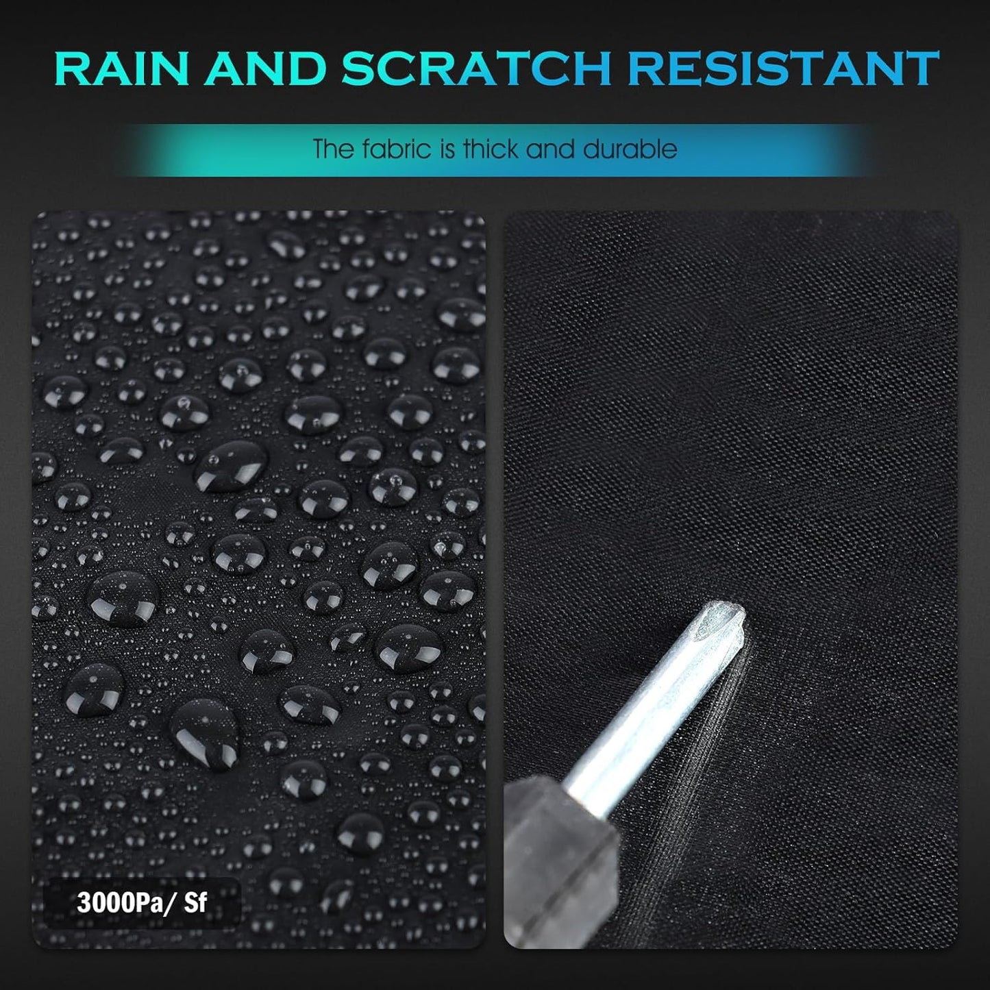 SUV Car Cover Waterproof All Weather for Automobiles, Size S3 Universal Fit for Toyota Highlander, Honda Pilot, Nissan Pathfinder, BMW X5/X6, Ford Explorer/Flex, Infiniti FX35 etc. (191-200 inch) v