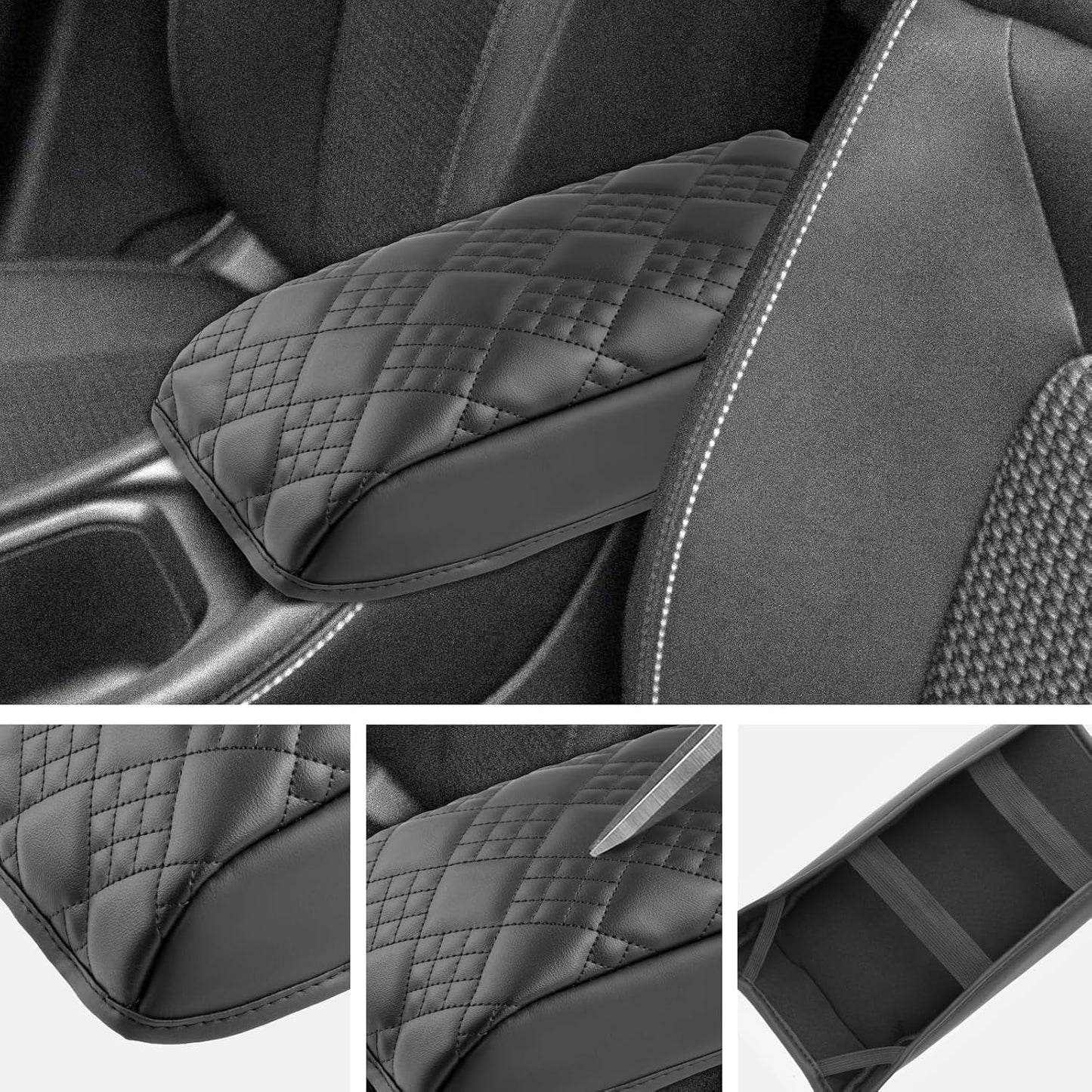 SXCY for 2025 Nissan Kicks Armrest Cover Pad for 2025+ Nissan Kicks Center Console Cover 2025 Kicks Middle Console Cover 2025 Kicks Center Console Armrest Cover Cushion (1.18 Inches-Added Pad)