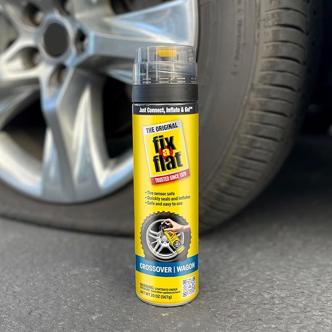 Fix-A-Flat S60430 Aerosol Emergency Flat Tire Repair and Inflator, for Large Tires, Eco-Friendly Formula, Universal Fit for All Cars and Small Trucks/SUVs, 20 oz. (Pack of 1)