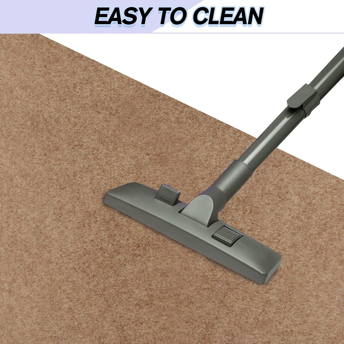 Custom Size Backed Non-Slip Area Rugs Runner, Easy Clean, Waterproof Runner Rugs for Hallway Entryway, Kitchen, Laundry, 4FT x 11FT, Beige