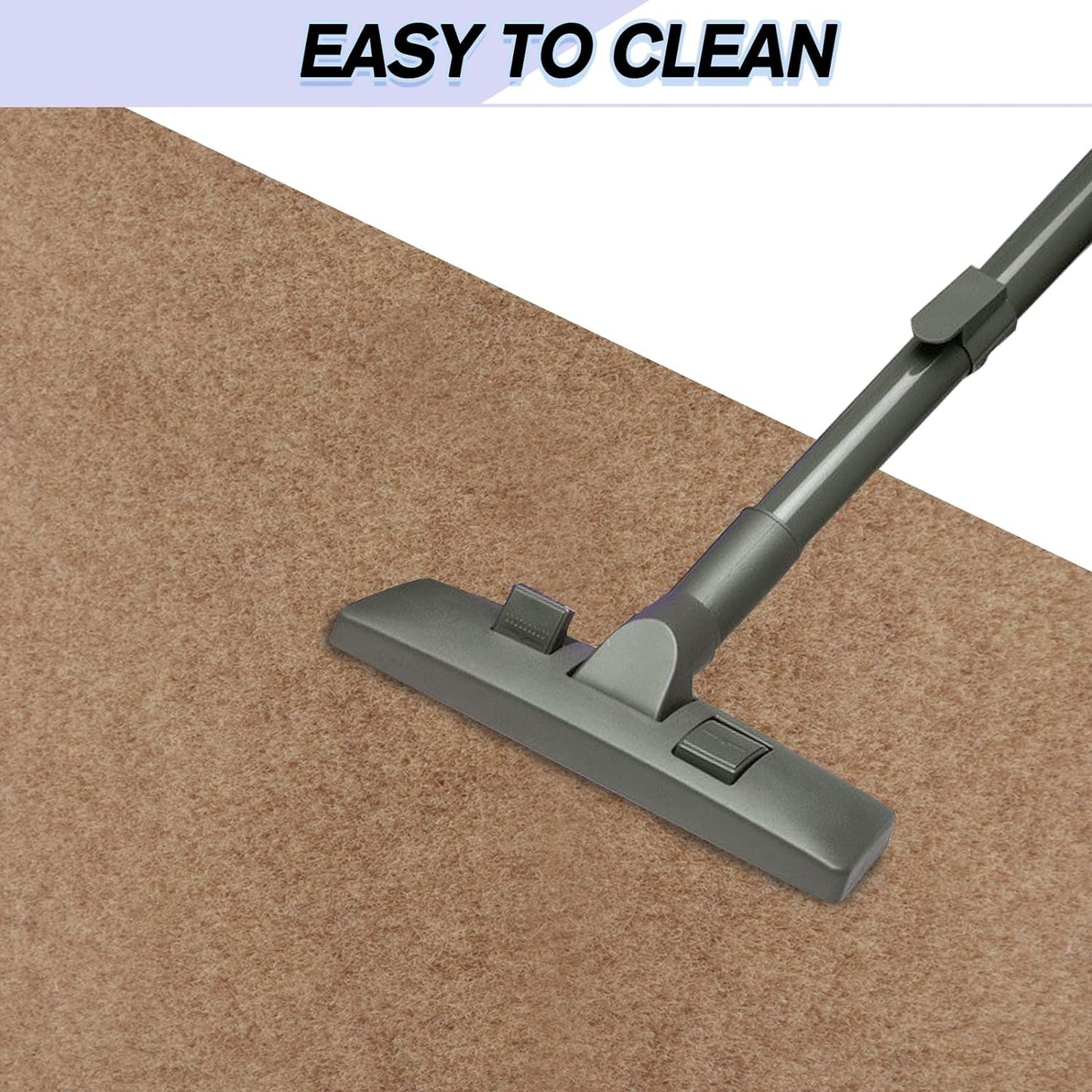 Custom Size Backed Non-Slip Area Rugs Runner, Easy Clean, Waterproof Runner Rugs for Hallway Entryway, Kitchen, Laundry, 4FT x 61FT, Beige