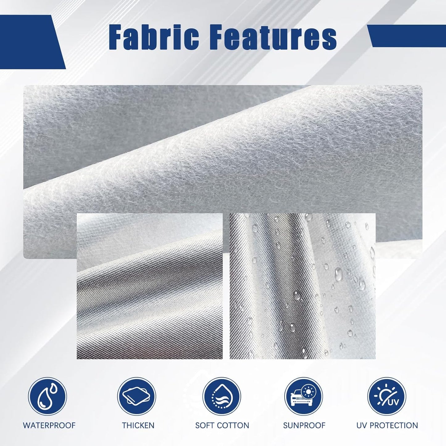 Kayme 6 Layers SUV Car Cover Custom Fit for Toyota Highlander (2007-2025) Waterproof All Weather for Automobiles, Outdoor Full Cover Rain Sun UV Protection.Silver